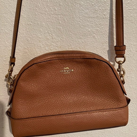 Coach Tan Leather Crossbody Bag - Picture 1 of 6